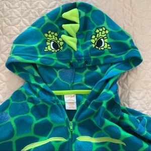 NWT Cat & Jack dinosaur fleece onesie pajamas